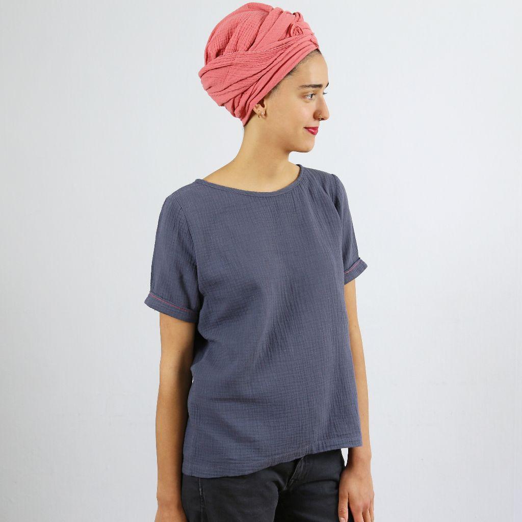 Papierschnittmuster Bluse mit Rückenfalte Frau Yoko XS-XXL